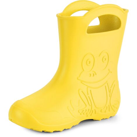 Ladeheid EVA Gummistiefel Damen federleichte wasserdichte Damenschuhe Regenschuhe LA-CA-09 (Gelb, 38/39 EU)