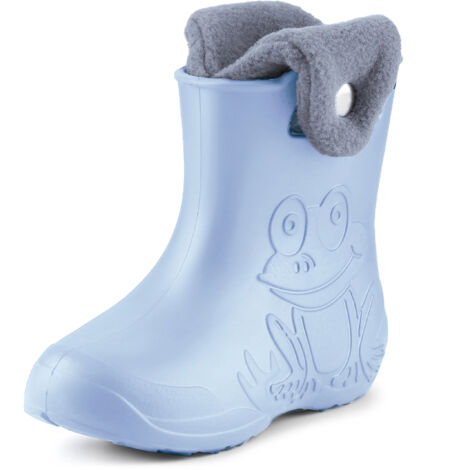 Ladeheid EVA Kinder Jungen Mädchen Gummistiefel Regenschuhe gefüttert Regenstiefel Gummischuhe LA-CA-04 (Hellblau, 30/31 EU)