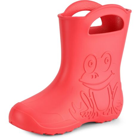 Ladeheid EVA Gummistiefel Damen federleichte wasserdichte Damenschuhe Regenschuhe LA-CA-09 (Korall, 38/39 EU)