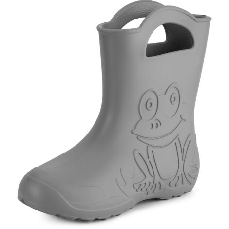 Ladeheid EVA Gummistiefel Damen federleichte wasserdichte Damenschuhe Regenschuhe LA-CA-09 (Grau, 40/41 EU)