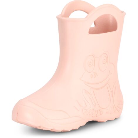 Ladeheid EVA federleichte Kinder Gummistiefel für Jungen und Mädchen Regenschuhe Bequeme und wasserdichte Regenstiefel Kinder LA-CA-01 (Puderrosa, 28/29