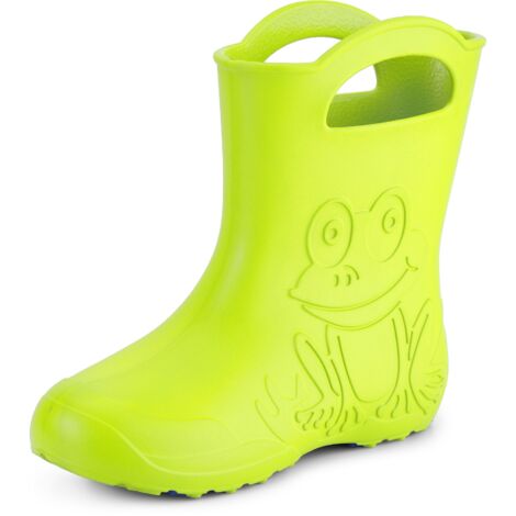 Ladeheid EVA Gummistiefel Damen federleichte wasserdichte Damenschuhe Regenschuhe LA-CA-09 (Limone, 38/39 EU)