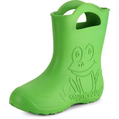 Ladeheid EVA Gummistiefel Damen federleichte wasserdichte Damenschuhe Regenschuhe LA-CA-09 (Grün, 40/41 EU)