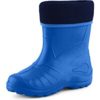 Ladeheid Kinder Mädchen Jungen Federleichte EVA Thermo Gummistiefel Gefüttert KL058 (Blau, 24 EU)