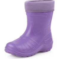 Ladeheid Gummistiefel Kinder federleichte und wasserdichte EVA Thermo Regenstiefel Gummistiefel gefüttert KL050 (Violett, 26 EU)
