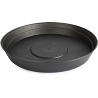 Garronda Untersetzer Blumentopf aus Kunststoff 1 Stück oder 3er Pack Plastik Pflanztopf Pflanzen Untersetzer rund für Pflanztöpfe GD-0023 (Graphite, ⌀ 28cm H 4,5cm)