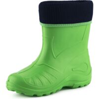 Ladeheid Kinder Mädchen Jungen Federleichte EVA Thermo Gummistiefel Gefüttert KL058 (Grün, 34 EU)
