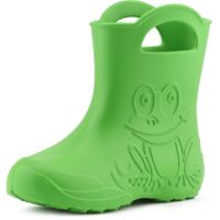 Ladeheid EVA federleichte Kinder Gummistiefel für Jungen und Mädchen Regenschuhe Bequeme und wasserdichte Regenstiefel Kinder LA-CA-01 (Grün, 26/27