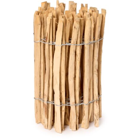 Garronda Cloture Jardin Exterieur à Planter en noisetier, clôture Jardin, clôture Bois, Bordure en Bois pour Jardin, ganivelle de Potager Exterieur GD-0079 (Écart des Lattes: 3-5 cm, 60 cm x 5m)