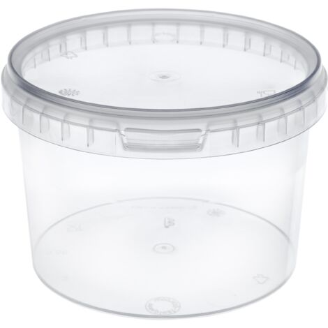Garronda Seau avec Couvercle 0,5 L pour Le Stockage de Produits Alimentaires et Chimiques 50 Pièces Transparent GD-0072