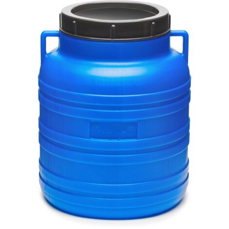 Garronda réservoir d'eau de 10 litres, Baril Alimentaire, fût à Large Ouverture en HDPE et sans BPA, tonneau de Jardin, bac à Aliments pour Animaux, conteneur d'eau, tonneau Universel GD-0078, Bleu
