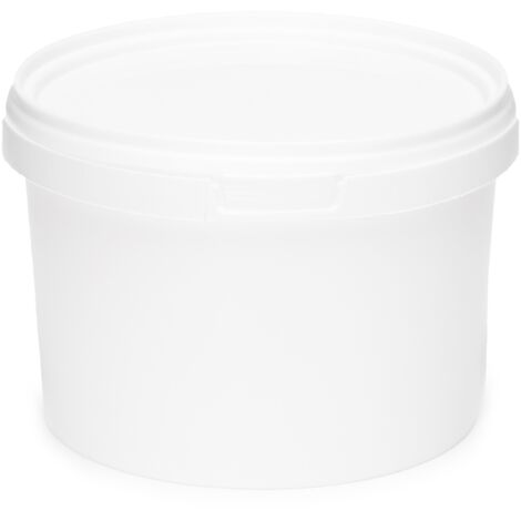 Garronda Seau avec Couvercle 0,5 L pour Le Stockage de Produits Alimentaires et Chimiques 10 Pièces Blanc GD-0071