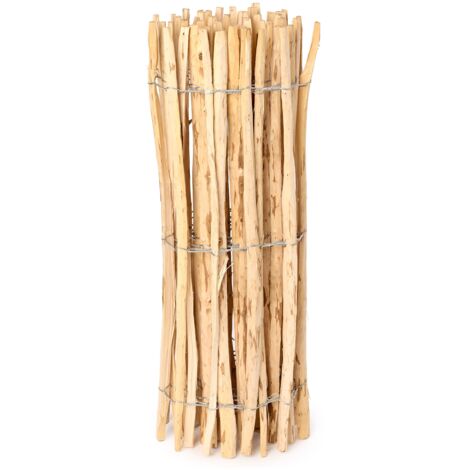 Garronda Cloture Jardin Exterieur à Planter en noisetier, clôture Jardin, clôture Bois, Bordure en Bois pour Jardin, ganivelle de Potager Exterieur GD-0079 (Écart des Lattes: 7-8 cm, 120 cm x 5m)