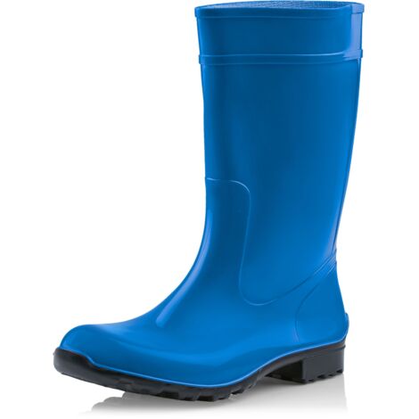 Ladeheid Bottes de Pluie Femme en Caoutchouc PVC avec Semelle Extérieure Antidérapante 100% Imperméable Chaussures pour Femmes résistantes à l'eau LA-967 (Bleu/Noir, 37 EU)