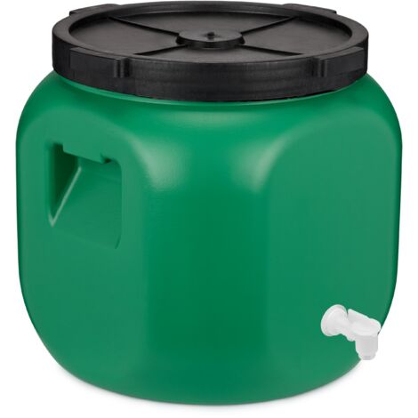 Garronda 40L Fût Plastique Alimentaire avec Robinet – Récupérateur d'Eau Sans BPA pour Eau, Fermentation, Croquettes, Choucroute GD-0142