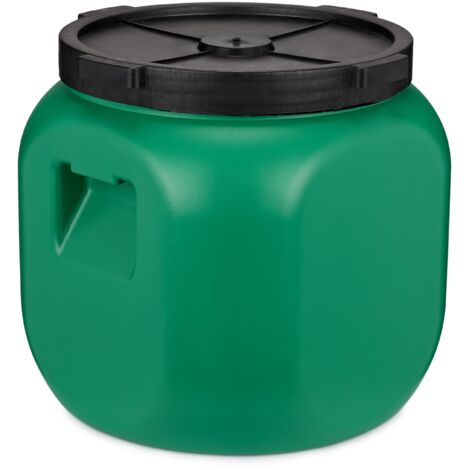 Garronda 40L Fût Plastique Alimentaire Sans BPA – Récupérateur d'Eau Bidon Alimentaire avec Couvercle pour Eau, Choucroute, Croquettes, Fermentation GD-0142