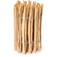 Garronda Cloture Jardin Exterieur à Planter en noisetier, clôture Jardin, clôture Bois, Bordure en Bois pour Jardin, ganivelle de Potager Exterieur GD-0079 (Écart des Lattes: 3-5 cm, 60 cm x 5m)
