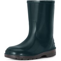 Ladeheid Chaussures en Caoutchouc imperméables Hautes pour Enfants - Bottes de Pluie pour garçons et Filles LA-939 (Vert Foncé, 31 EU)