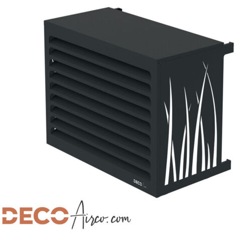 Cache climatiseur taille XS – Couleur anthracite RAL 7016 – Installation au sol ou murale – Anti-rouille et garantie 5 ans
