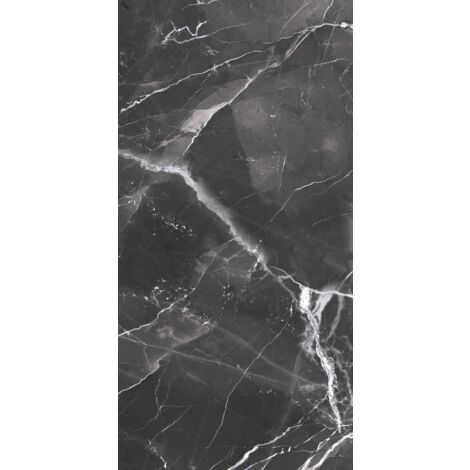 Carrelage effet marbre gris foncé BLACK CALACATTA – Full lappato – Dimensions l.60 x L.120 cm – Intérieur/extérieur