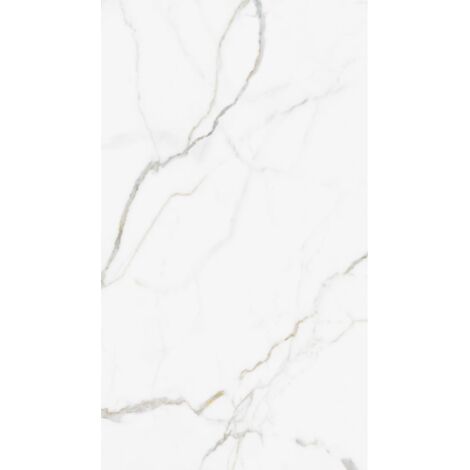 Carrelage sol/mur effet marbre blanc CALACATTA UNIQUE Full Lappato int/ext l.120 x L.280 cm CERALUX