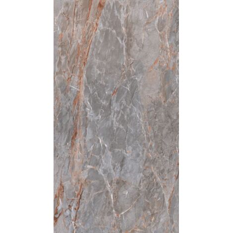 Carrelage sol/mur effet marbre gris SARRANCOLIN Full Lappato int/ext l.120 x L.280 cm CERALUX