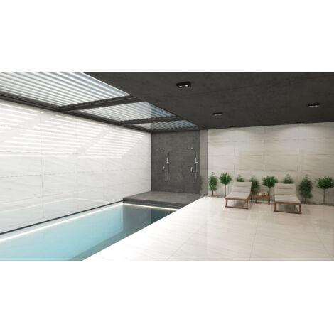 Carrelage sol/mur effet marbre blanc DOLOMITI Full Lappato int/ext l.60 x L.120 cm CERALUX