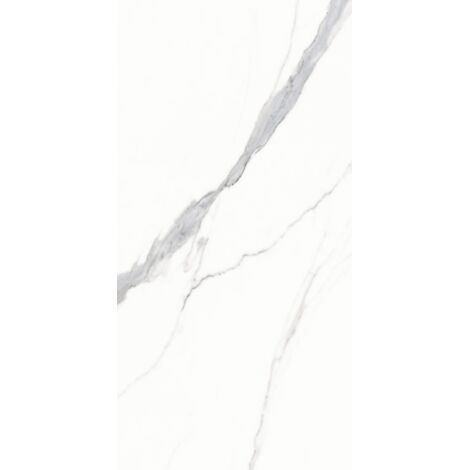 Carrelage sol/mur effet marbre blanc KAUNUS Mat int/ext l.60 x L.120 cm CERALUX
