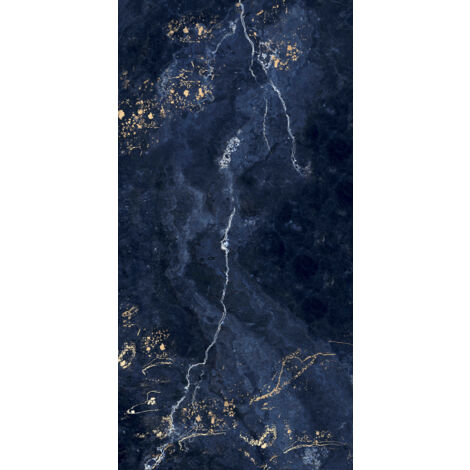 Carrelage sol/mur effet marbre bleu – Full lappato brillant – Dimensions L.60 x L.120 cm – Épaisseur 7 mm – Bords rectifiés