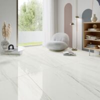 Carrelage sol/mur effet marbre blanc DOLOMITI GLAM Full Lappato int/ext l.60 x L.120 cm CERALUX