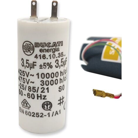 Lot De 2 – Condensateurs 2,5 µF Pour Moteur Tubulaire De Volet Roulant Ou Store Compatible Somfy Simu Nice 2 Cosses Faston 450v 6nm 88616022
