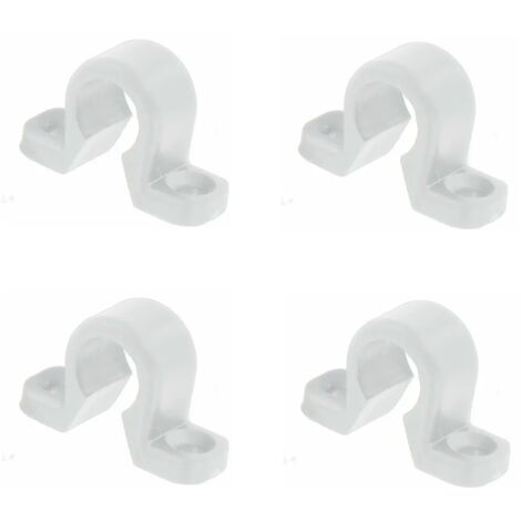 Lot de 4 colliers simples pour tringle d’espagnolette – Système de fermeture pour volet battant – Blanc – Polyamide résistant – Fabrication française
