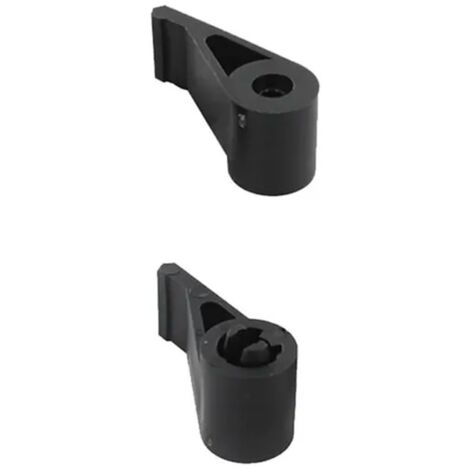 Lot de 2 embouts pour tringle d’espagnolette – Haut et bas – Fermeture volet battant – Polyamide noir – Standard universel – Longue durée