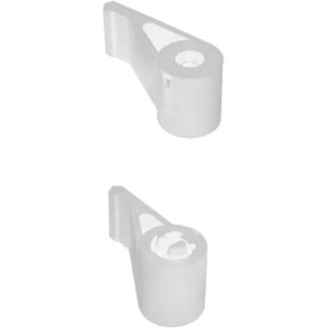 Lot de 2 embouts pour tringle d’espagnolette – Haut et bas – Fermeture volet battant – Polyamide blanc – Standard universel – Longue durée