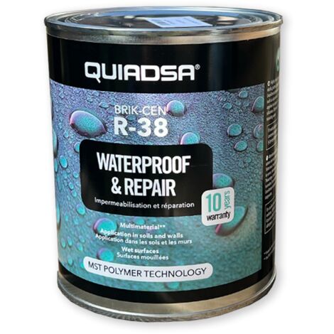 Imperméabilisant réparateur hydrofuge  800 g pour toits, terrasses, murs