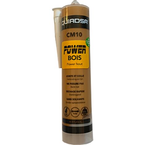 Cartouche de joint 290 ml – Spécial bois – Couleur chêne – Mastic acrylique souple – Pour finitions et rebouchage – Intérieur / extérieur