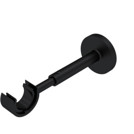 Lot de 2 supports muraux extensibles 110–160 mm à visser – Ø 20 mm – Pour tringle et barre à rideaux – Déport 110 mm – Couleur noir mat