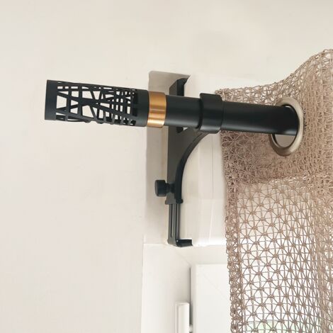 Embout Trendy noir pour tringle à rideaux – Ø 28 mm – Finition bronze et noir mat – Style contemporain industriel – Vendu à l’unité