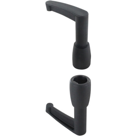 Embout long, Haut et Bas, Noir, Composite, pour Espagnolette de Volet Battant