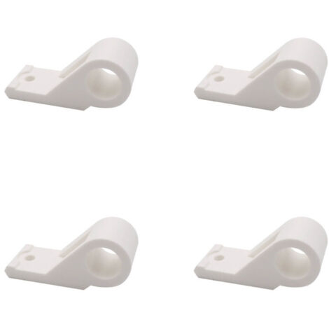4 Colliers Déportés d'Espagnolette, Composite, Blanc, Système pour Volet Battant Bois PVC Alu