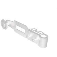 Poignée de manœuvre pour espagnolette de volet battant – Aluminium et composite – Blanc – Résistante aux intempéries – Compatible volets bois, PVC, alu