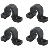 Lot de 4 colliers simples pour tringle d’espagnolette – Système de fermeture pour volet battant – Noir – Polyamide résistant – Fabrication française