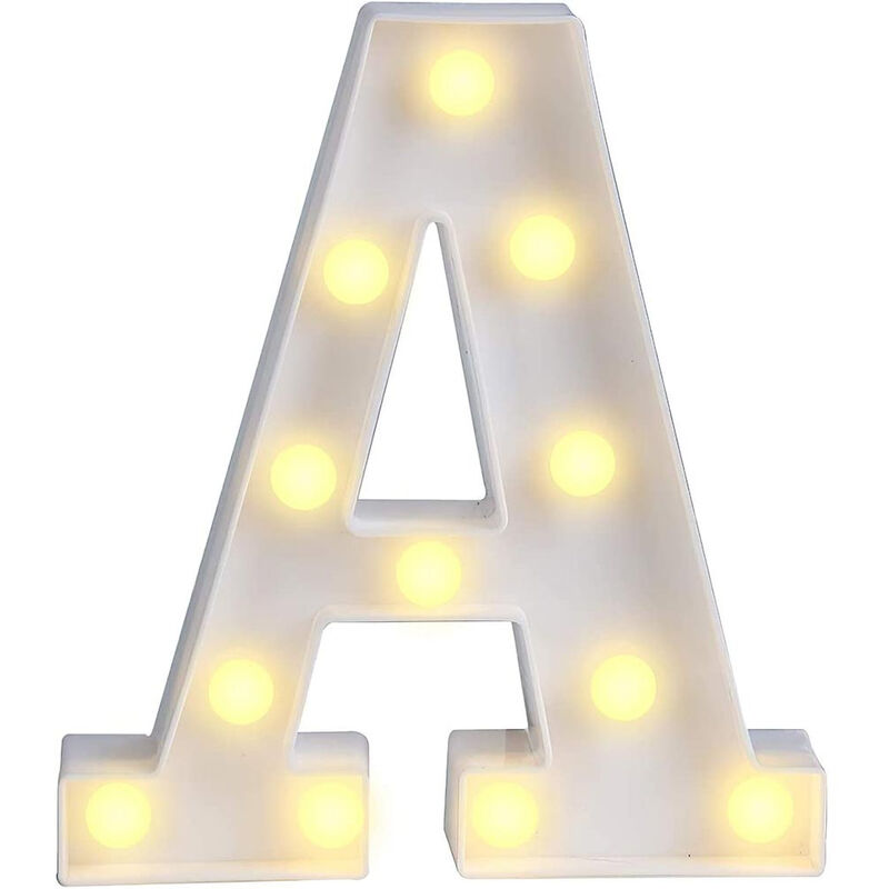 Bipily LED Lettera Luci LED numeri Luci Alfabeto Luce Lampada Lettere  luminose Calda luce notturna Lettere per la festa in casa Bar Compleanno  Festa di nozze Festival Bar Camera da letto 