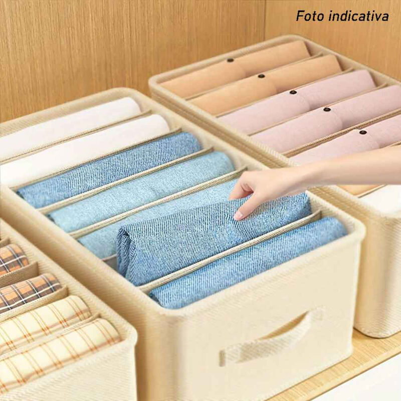 Catime Organizer Per Armadio E Cassetti – Scatola Pieghevole Con 12 Scomparti – Grigio, 42x30x23 Cm