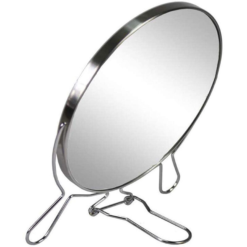 con funzione di ingrandimento 1:2 Lorenlli 828t specchio rotante da tavolo Specchio in metallo per trucco 