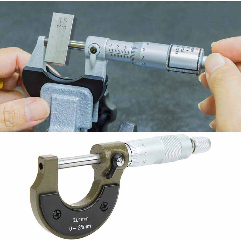 Micrometro Esterno Per Calibrazione - Barra In Acciaio Inox 25mm Per Misurazioni Di Precisione - Foto 8