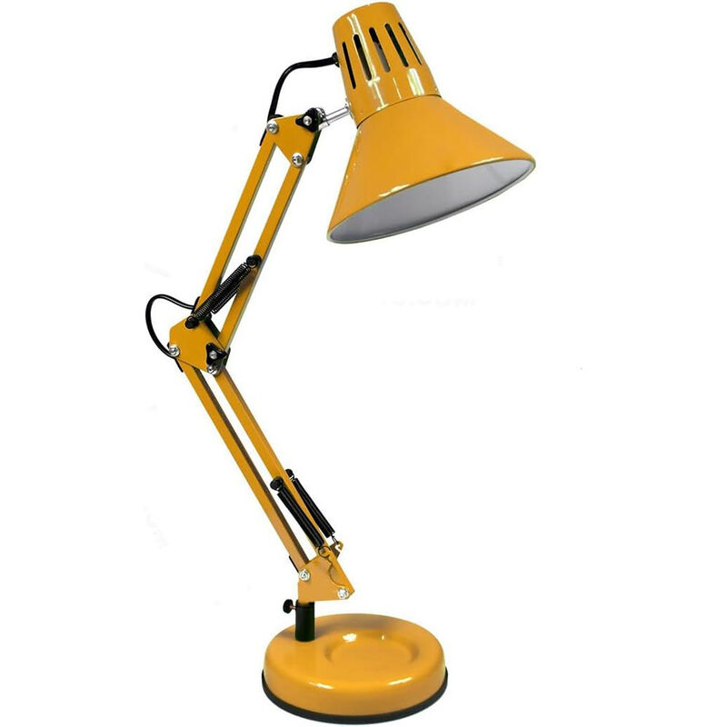 LAMPADA DA TAVOLO PER LAMPADINA E27 CON MORSETTO IN METALLO NERA SNODABILE
