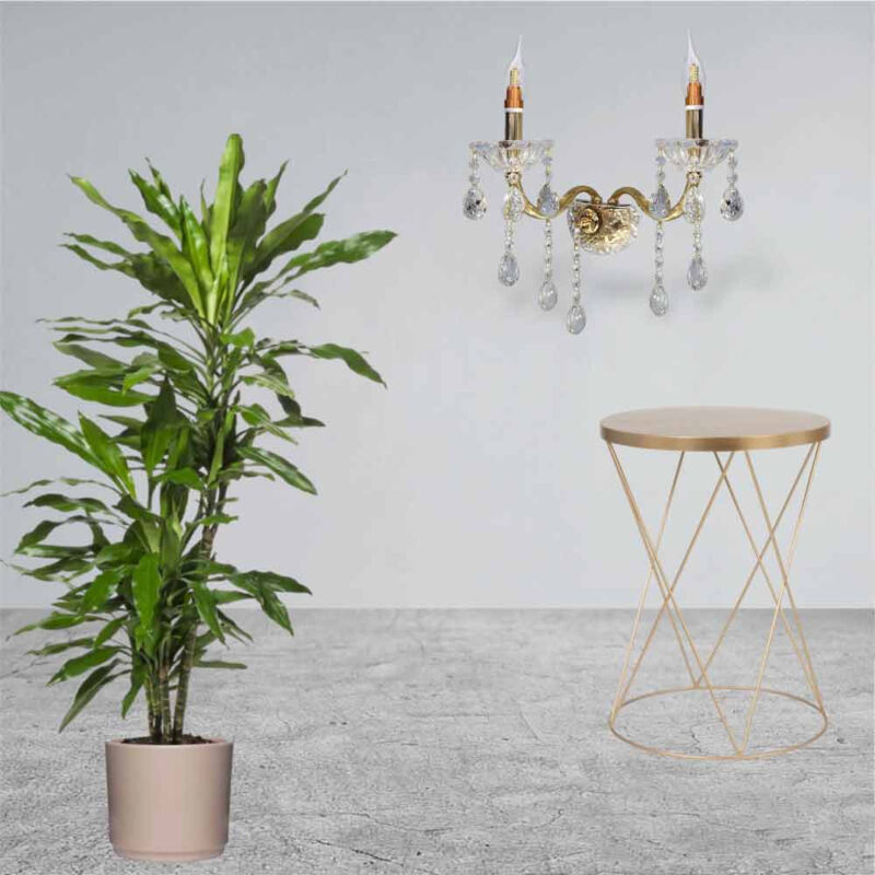 Applique Parete 2 Braccia Vintage - Cristalli E Lampadine Incluse - Foto 14