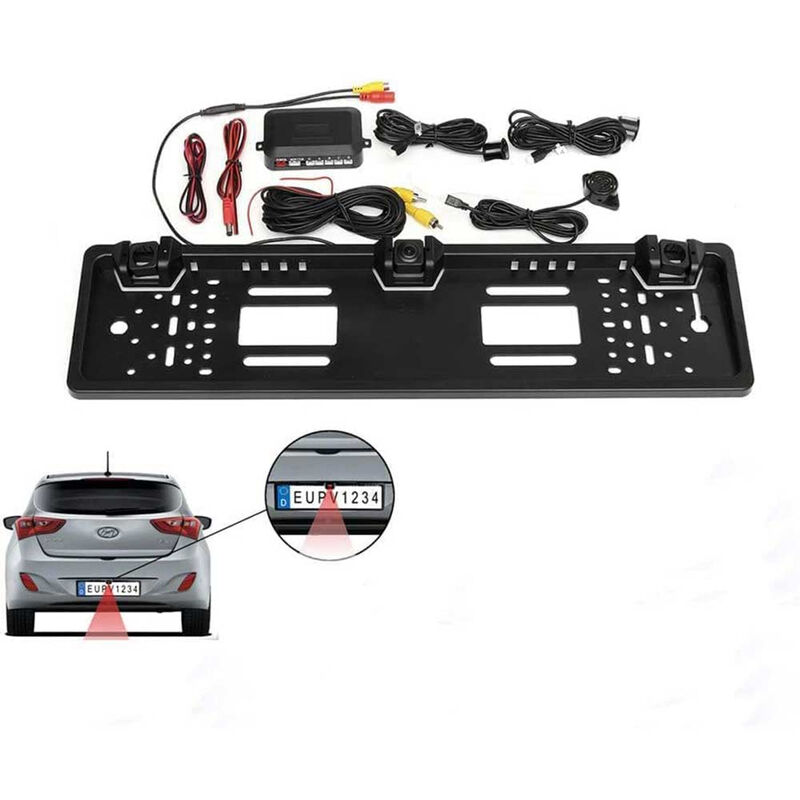 Porta Targa Con Telecamera E Sensori Di Parcheggio | Per Auto Europee Con Allarme Sonoro - Foto 11