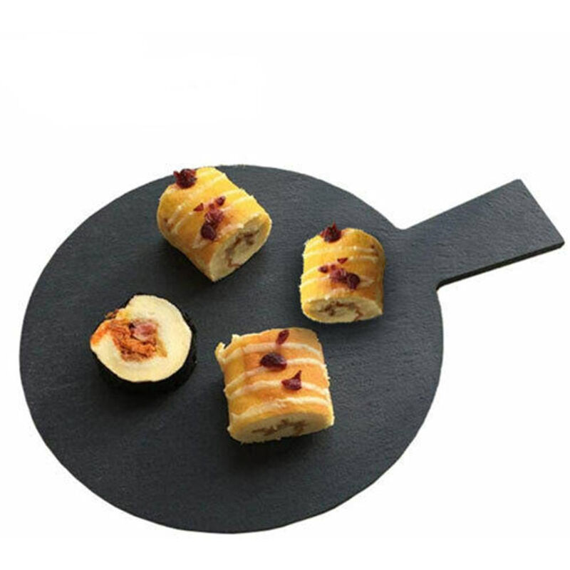 Vassoio Di Servizio Rotondo In Legno - Per Colazione, Pane E Frutta - Design Elegante Per Casa E Ristorante - Foto 5